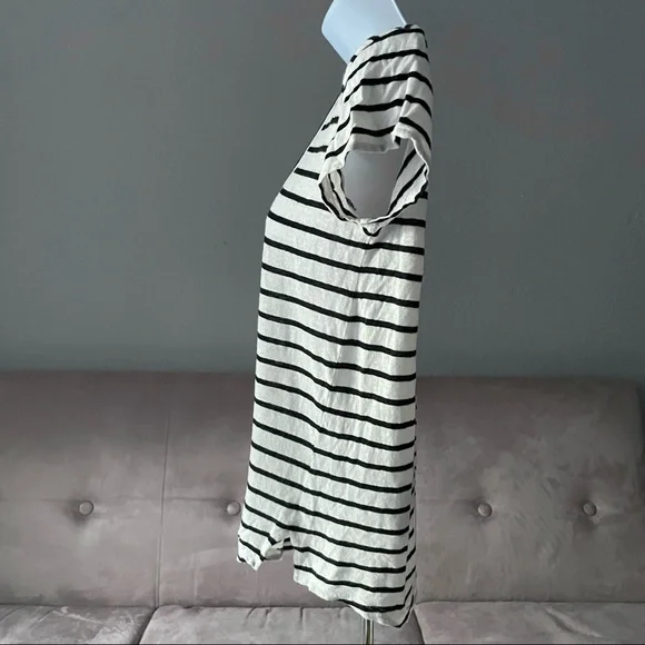 THEORY Navigate Easy Striped Scoop Neck Tee - Picture 3 of 7